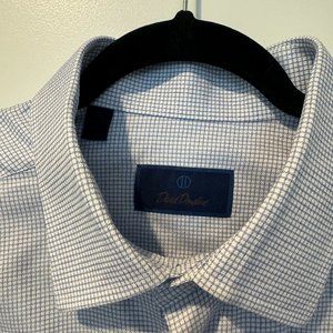 David Donahue Dress Shirt 17  36/37-Blue